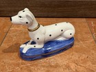 Staffordshire Style Dalmation Dog Black White  7  Figurine Vintage Eu Xx