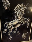 Vintage 80   s Mark 1 Unicorn Large Stickers Sheet - Super Rare   Htf