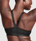Victoria s Secret Vsx Knockout Front Close Sports Bra High Impact Black Grey Nwt