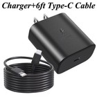 45w For Samsung Galaxy Note 20 Ultra S24 23  s22 Super Fast Wall Charger Usb-c