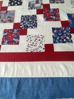 Quilt Top patriotic  Colors 61    X 72      Bed  Sofa  Home Decor pieced new -usa