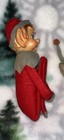 Vintage Knee Hugger Pixie Elf  Christmas  Sweet Face green Eyes bubble Cheeks