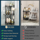 Corner Shower Caddy Standing - 3-tier Stainless Steel Shower Organizer With Soap