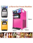 Commercial Soft Ice Cream 3 Flavor Steel Frozen Yogurt Cone Maker Machine