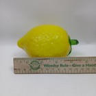 Vintage Murano Style Hand Blown Glass Fruit - Yellow Lemon