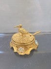 Vintage Miniature Box Salt Cellar Set With Spoon