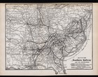 1914 Antique Southern Railway System Map Vintage Southern Railroad Map 2726