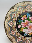 Vintage Daher Made In England Round Beaded Embossed Floral Tin Container 8   