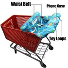 Twin Shopping Cart Cover For Baby Siblings With Carrying Case Washable Sea World