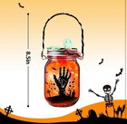 Halloween Craft Kit For Kids  8 Pcs Glass Mason Jar With Accessories 
