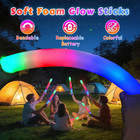 70pcs Led Foam Glow Sticks Bulk  Foam Light Up Sticks With 3 Colorful Flashing M