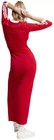 Adidas Originals Adicolor Womens Xs Red 3-stripes V-neck Maxi Dress 110750