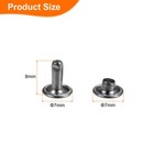 100sets Double Cap Rivet 7x8mm Carbon Steel Round Head Snap Studs Gunmetal