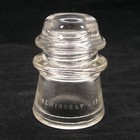 Vintage Hemingray 17 Made In U s a  3-53 Clear Glass Insulator