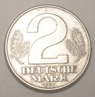 1957 A German Democratic Republic 2 Mark Protractor Leaves Coin Vf
