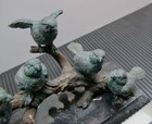 Switzerland Large Old vtg Bronze 5 Birds By    lake Geneva Studios    Antique State