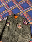 Vintage Military Army M-a1 Flyers Bomber Jacket Xl Patches
