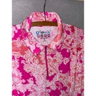 Ibkul Womens Pink Paisley Sleeveless Golf Dress Quarter Zip Upf 50 Medium