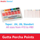 Gutta Percha Points Taper 0 4   0 6  standart  All Sizes Dental Endo Meta Biomed