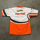 Vintage Y2k Nascar Nextel Toyota Series Racing Pit Crew Shirt Orange L