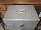 Vintage Acorn Filing Cabinet With Key Metal Large 30  Two Sections Shelves 50 s