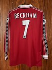 Manchester United 98-99 Home Long Sleeve Jersey     Beckham  7