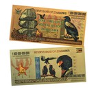 1000pcs Zimbabwe One Trillion Yottalillion Dollars Gold Foil Banknotes With Box