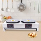 Commercial Pancakes Maker Double Burner Griddle 16 Inch Electric Crepe Maker New