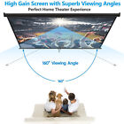 100   16 9 Hd Projection Screen Manual Pull Down Projector Movie Screen Black 