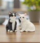 Ceramic Cat Salt And Pepper Shaker Set  Home D  cor  Gift For Her  Gift For Mom 