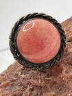 8 5    Antique Art Nouveau Coral Glass Cabochon Hatpin Hat Pin Vintage Edwardian