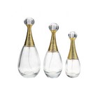 3 4 Oz Tear Drop Clear Glass Empty Perfume Bottle Refillable Atomizer Spray