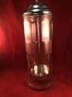 Glass Table Craft Drinking Straw Holder Dispenser Metal Lid 11  Soda Fountain