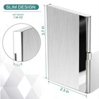 Stainless Steel Card Holder Case Pocket Metal Wallet For Id Credit Business Card
