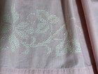 Vintage Handmade Ladies Pink Embroidered Apron