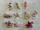 Vintage Celluloid  Donald Duck  Plus 9 Cracker Jack Prize Charms Japan