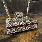 Persian Khatam Handicrafts Envelope Holder Pen Rest Vintage