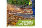 Leaf Blower  Electric Cordless Blower With 2 Batteries And A-green 
