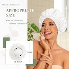 Reusable Shower Cap For Women  Large Waterproof Shower Bonnet Washable Elastic