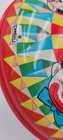 Chein Playthings Lithograph Tin Vintage Spinning Top Circus Clowns Striped