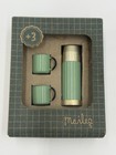 New Maileg Dol House Miniature Mint Green Metal Thermos   Cups Danish Design