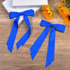 2pcs Blue Hair Bows  Large Ribbon Bow Hair Clips For Girls Women Cute Ponytail H