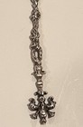 Antique Ornate 800 Silver Butter Knife  Figural Handle 6    Floral Scroll 15g