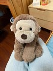 New Jellycat Smudge Monkey Medium Nwt With Dust Bag Plush Gift
