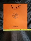 Authentic Hermes Large Shopping Paper Gift Bag 18 5  X 16 5 