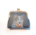 Australian Cattle Dog  Blue Heeler Coin Purse Coin Bag Hand Painted
