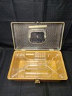 Vtg 60-70s Wilson Wil-hold Sewing Box Avocado Green Clear Top W tray Nice clean 