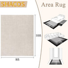 Soft Cozy Fluffy Arch Pattern High-low Pile Area Rugs 8 x10  Large Non Slip Wash