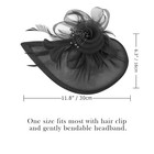 Women s Black Feather Fascinator Hat With Headband And Clip Fascinators Hats