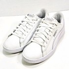 Puma Womens 7 0 M Vikky V2 Sneakers White Leather Court Shoes 374512-03
